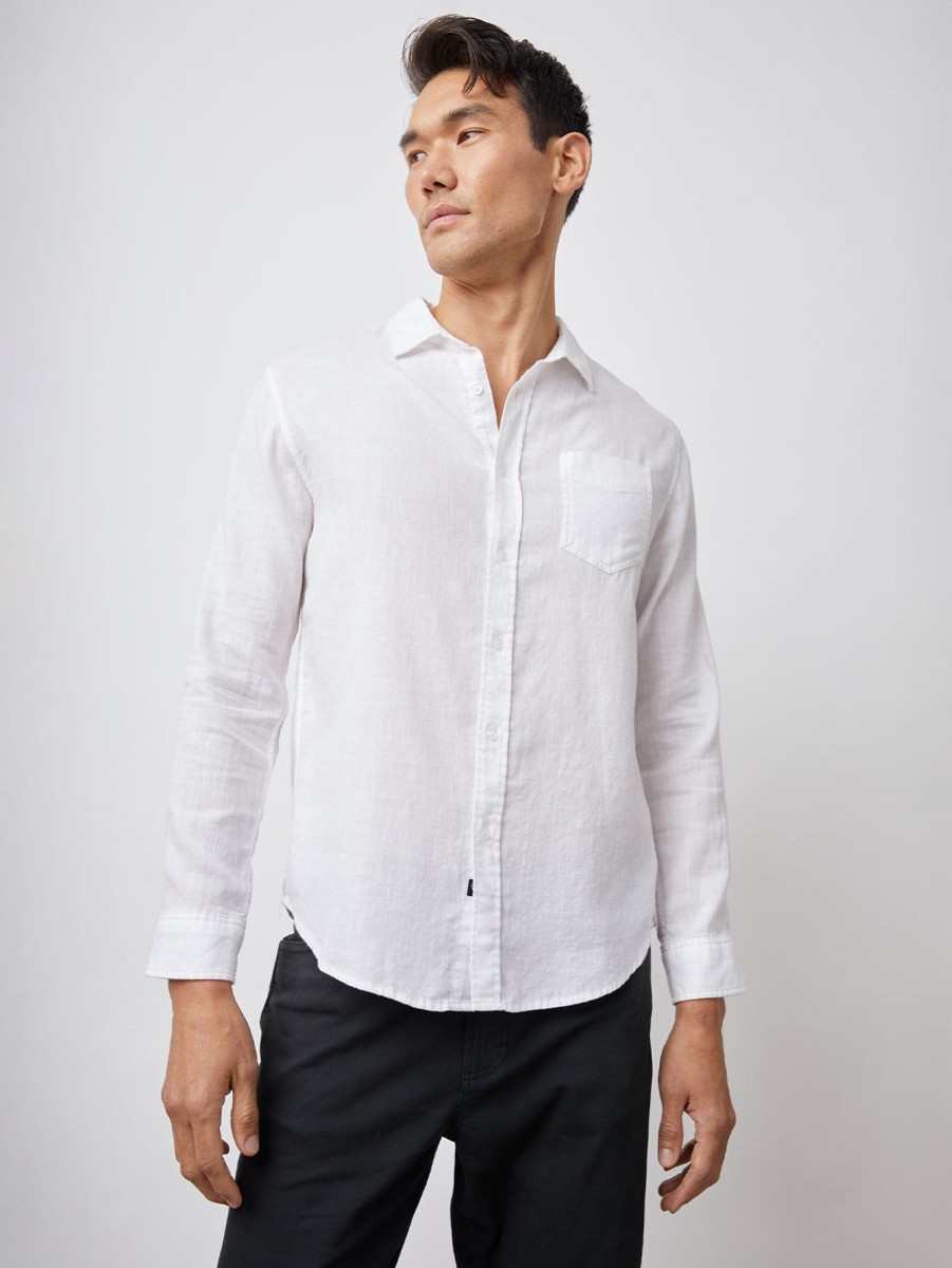 Men Rails Shirts & Polos | Wyatt Button Down Shirt White