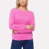 Women BRODIE Sweaters & Sweatshirts | Solana Slash Neck Sweater Pink Barbie