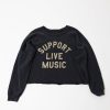 Women Retro Brand Black Label Sweaters & Sweatshirts | Support Live Sweatshirt - Vintage Black