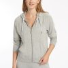 Women SPLENDID Sweaters & Sweatshirts | Zip Up Hoodie - Heather Grey H Gry