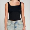 Women PURE u0026 SIMPLE Tank Tops | Body Hug Tank Top Black