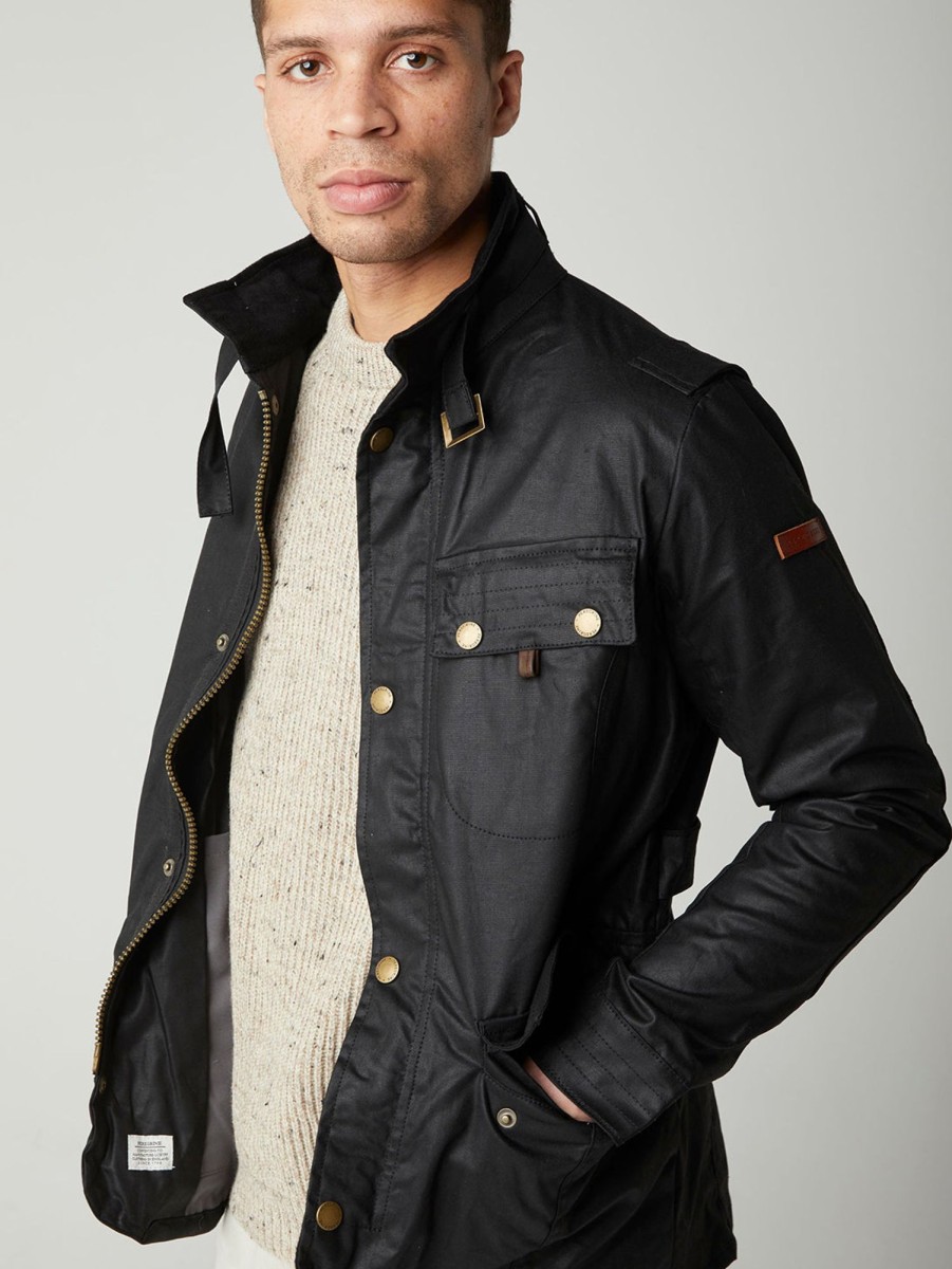 Men PEREGRINE Outerwear & Jackets | Bexley Waxed Jacket Black