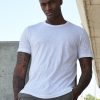 Men Velvet T-Shirts | Amaro Slub T-Shirt White