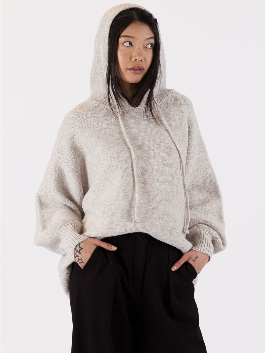 Women LYLA+LUXE Sweaters & Sweatshirts | Charli Hooded Sweater Oat