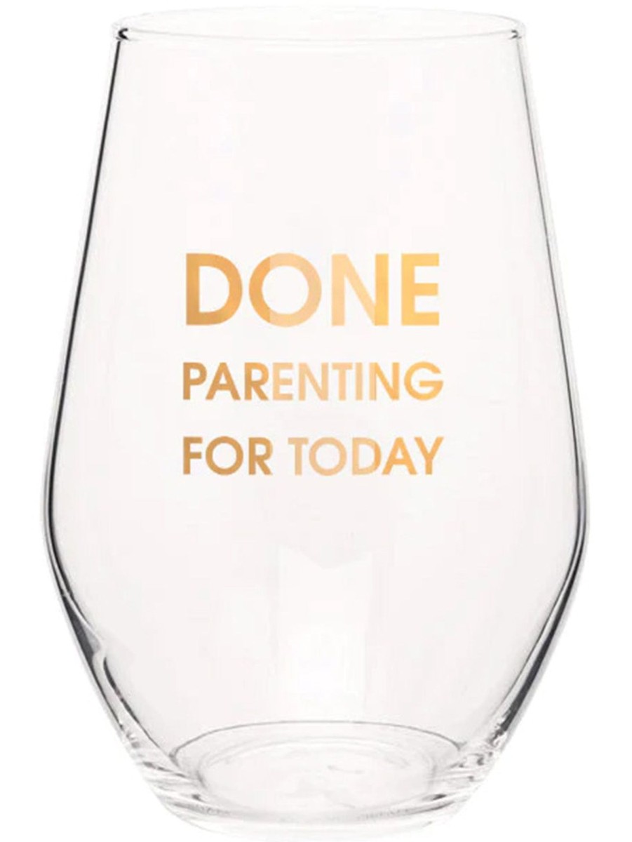 Lifestyle CHEZ GAGNE LETTERPRESS Home | Wine Glass - Done Today Parenting