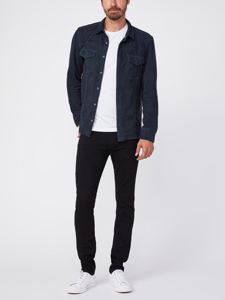 Men Paige Jeans | Croft Skinny Jean Black Shadow