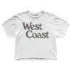 Women Retro Brand Black Label T-Shirts | West Coast Cropped Tee White