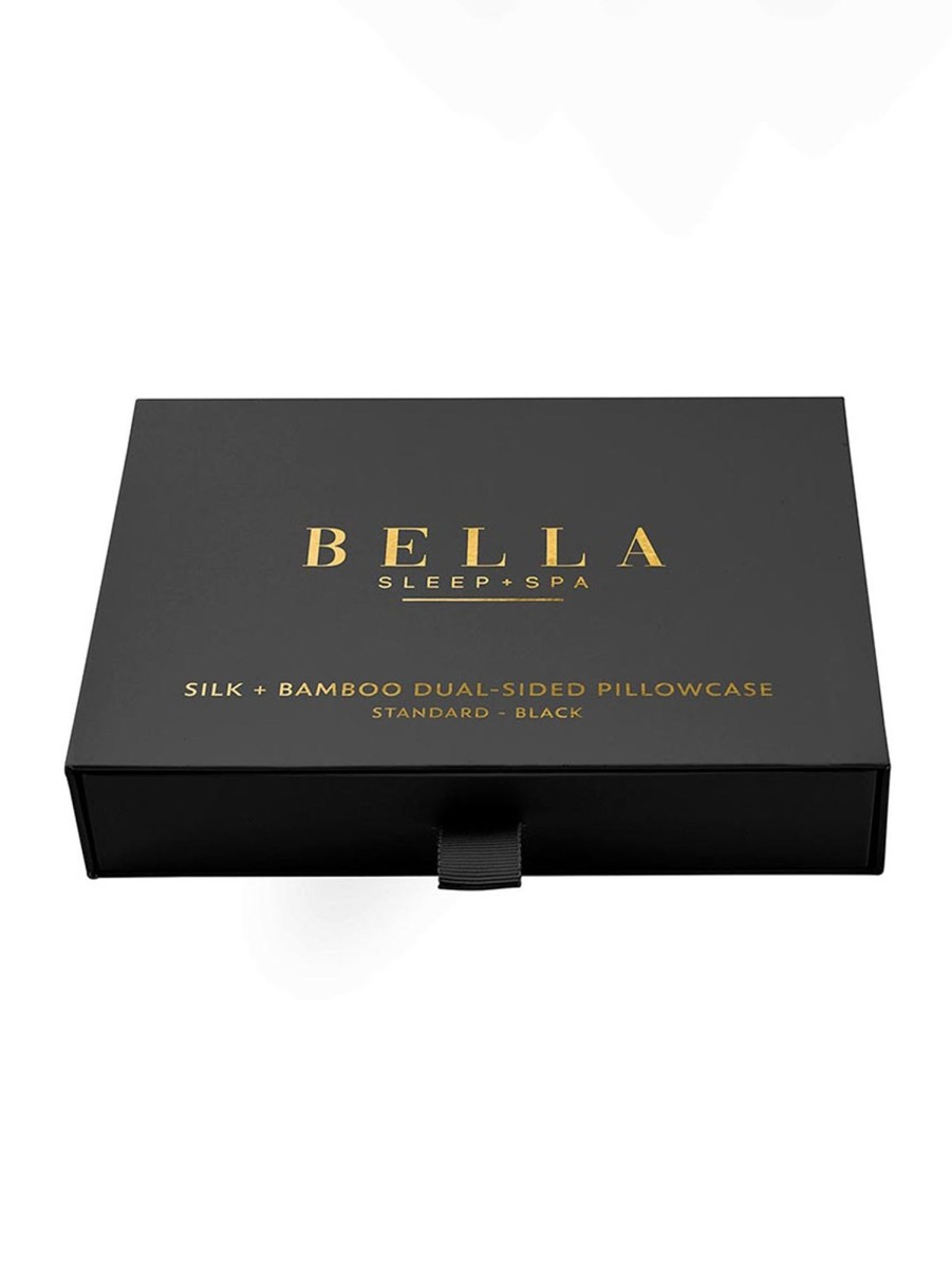 Lifestyle BELLA Home | Dual-Sided Silk And Bamboo Pillowcase Black