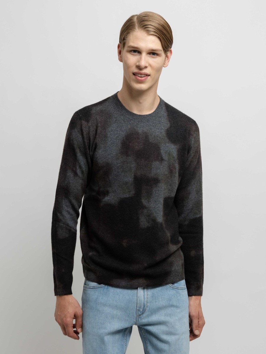 Men AUTUMN CASHMERE Sweaters & Sweatshirts | Watercolour Sweater Burgundy Combo