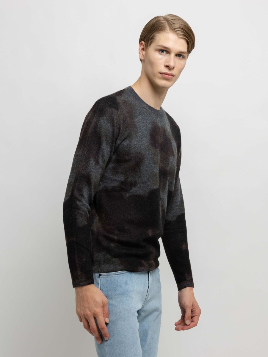 Men AUTUMN CASHMERE Sweaters & Sweatshirts | Watercolour Sweater Burgundy Combo