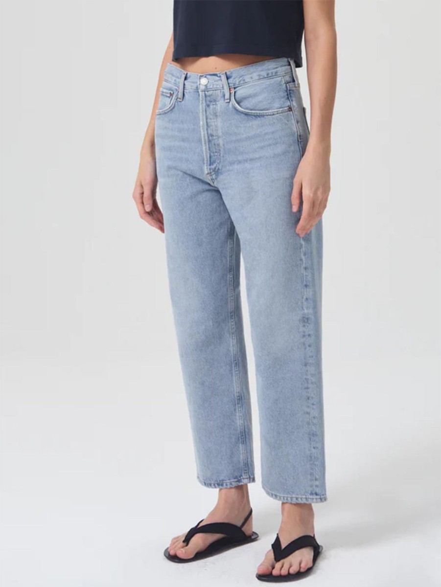 Women AGOLDE Jeans | 90'S Crop Pinch Waist High Rise Straight Jean Replica