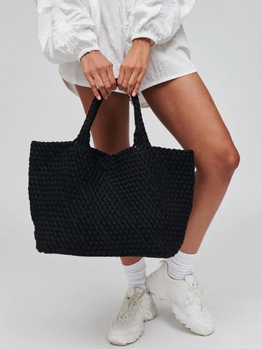 Women SOL + SELENE Bags | Sky'S The Limit Large Tote Black