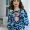 Women AUTUMN CASHMERE Sweaters & Sweatshirts | Floral Crew Sweater Blue