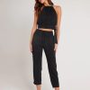 Women Bella Dahl Pants | Utility Tie Pant Vintage Black