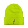 Men AVIATOR NATION Hats | Bolt Full Rib Beanie Neon Yellow