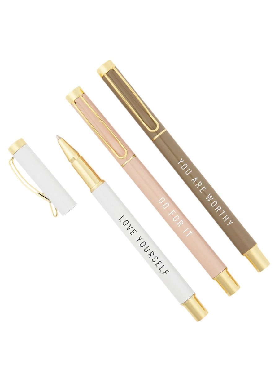 Lifestyle SWEET WATER DECOR Stationery | Inspirational Metal Pen Set Go For It