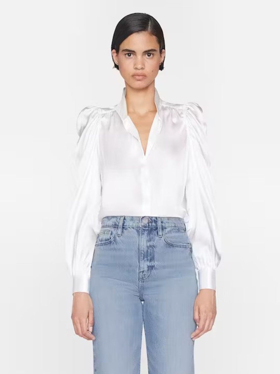 Women FRAME Shirts | Long Sleeve Gillian Shirt Off White