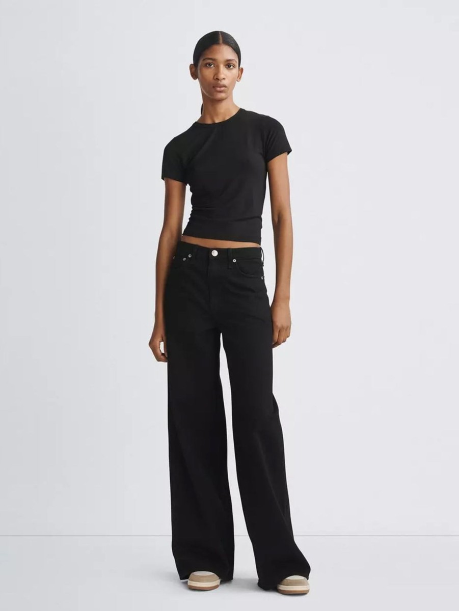 Women RAG + BONE Jeans | Sofie High-Rise Wide Jean Black