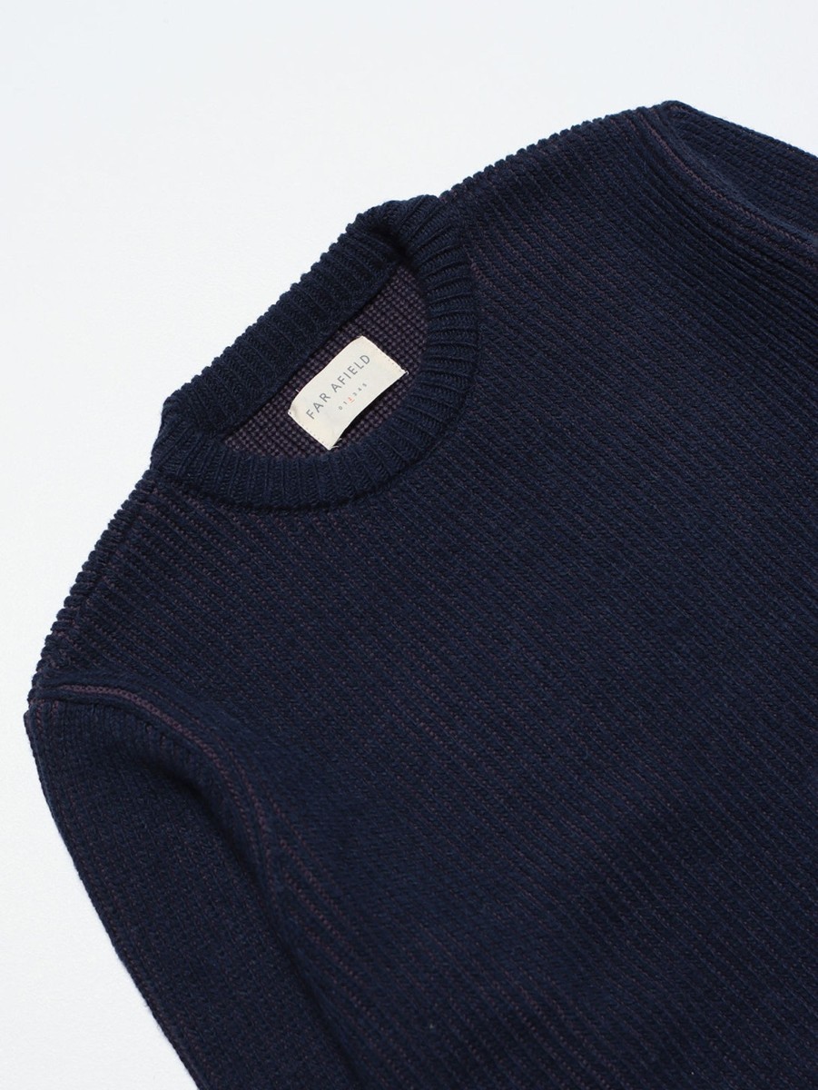 Men FAR AFIELD Sweaters & Sweatshirts | Hamish Sweater - Purple Plumeria Purple Blue