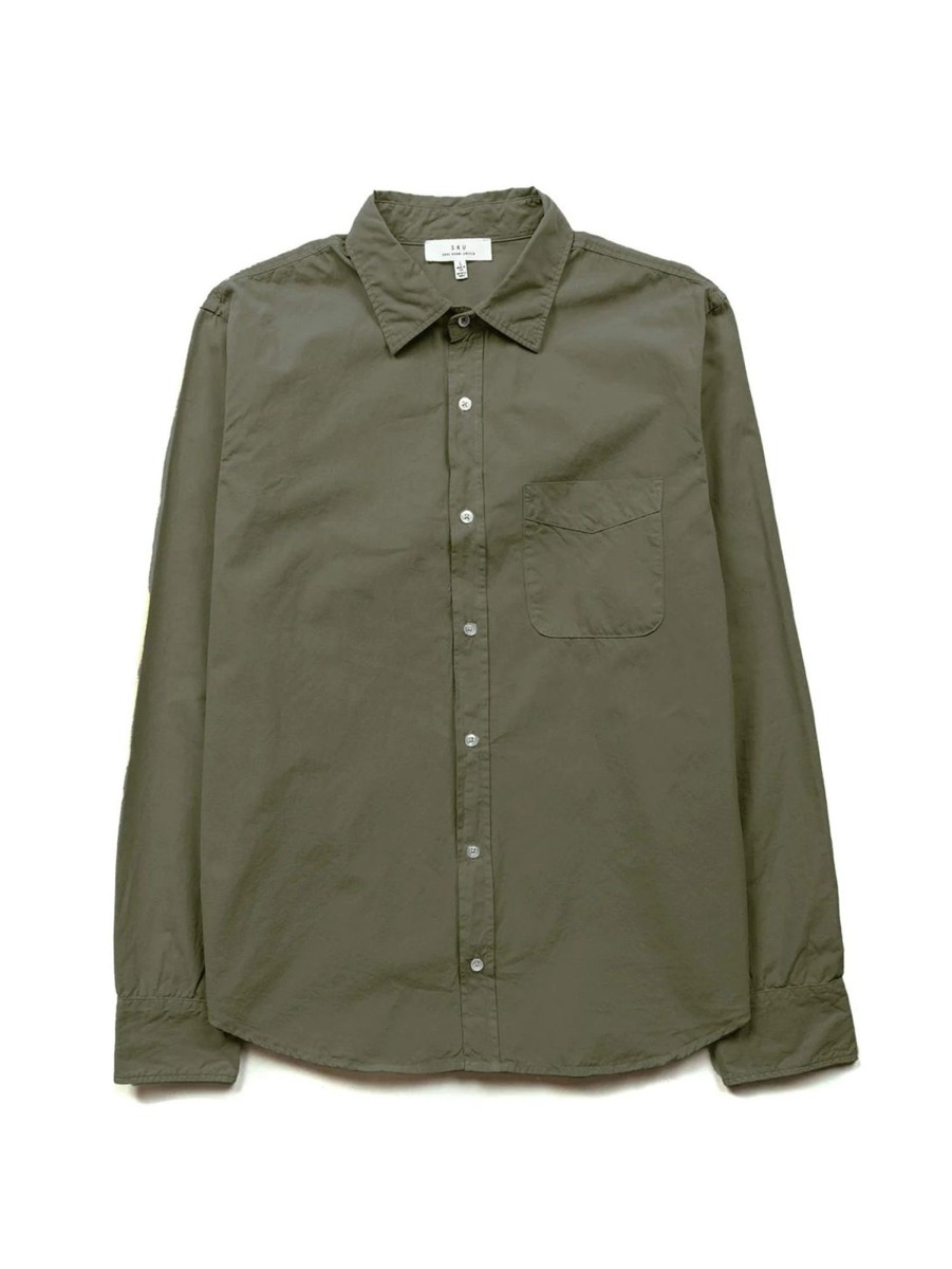 Men SAVE KHAKI Shirts & Polos | Poplin Standard Shirt Thyme