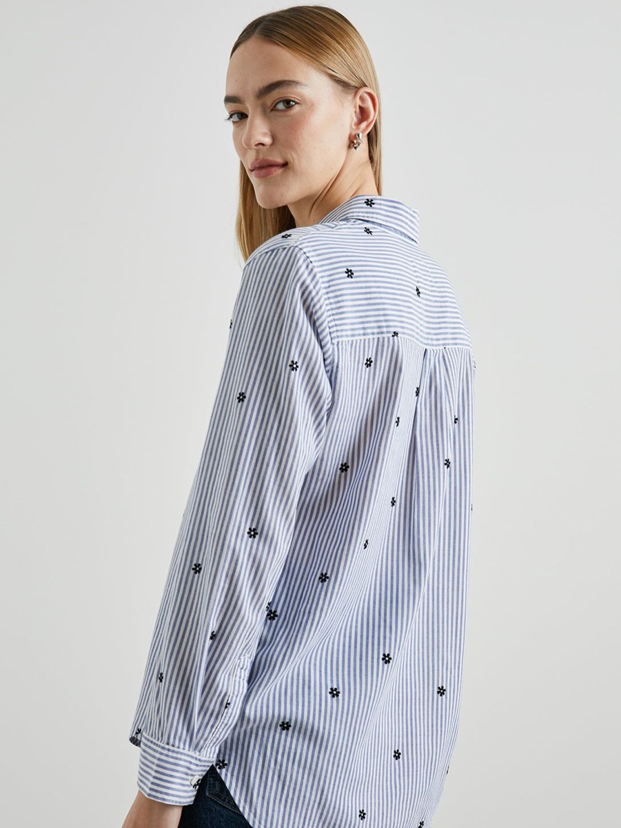 Women Rails Shirts | Taylor Shirt - Flocked Daisy Daisies