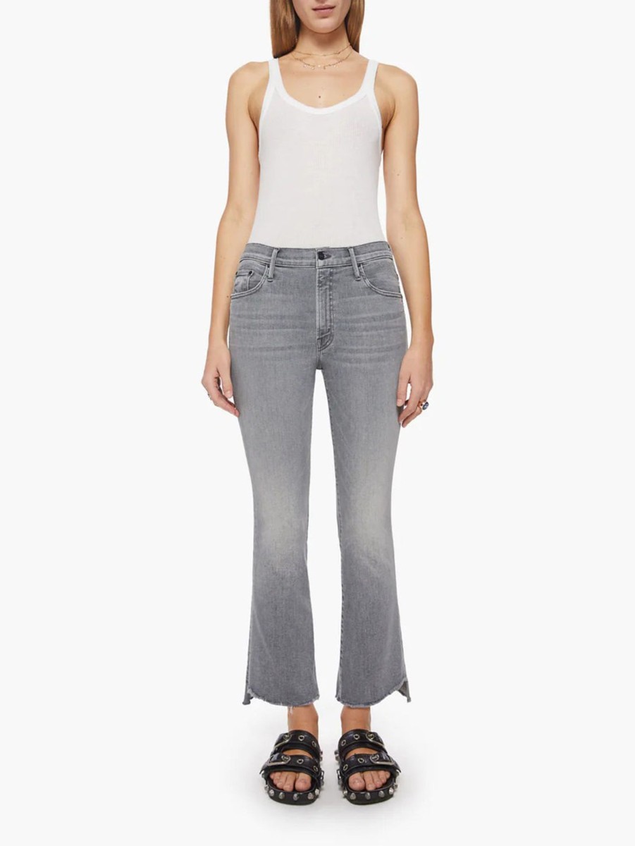 Women Mother Jeans | Insider Crop Step Fray Jean - Barley There