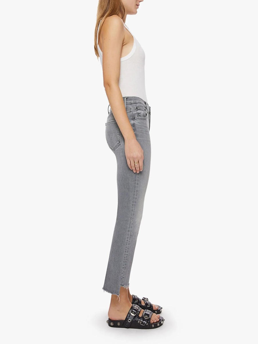 Women Mother Jeans | Insider Crop Step Fray Jean - Barley There