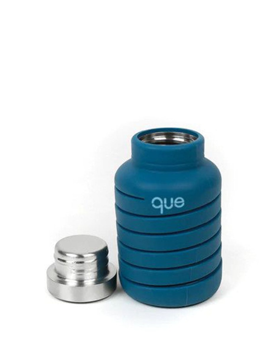 Lifestyle QUE BOTTLE Home | Collapsible Bottle 20 Oz Steel Blue