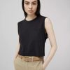 Women RAG + BONE Tank Tops | Slub Pocket Tank Black