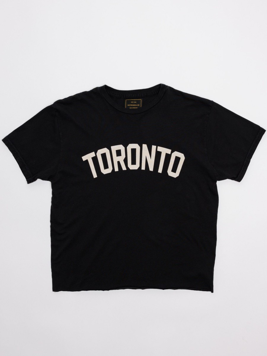 Women Retro Brand Black Label T-Shirts | Toronto Tee - Vintage Black V.Blk