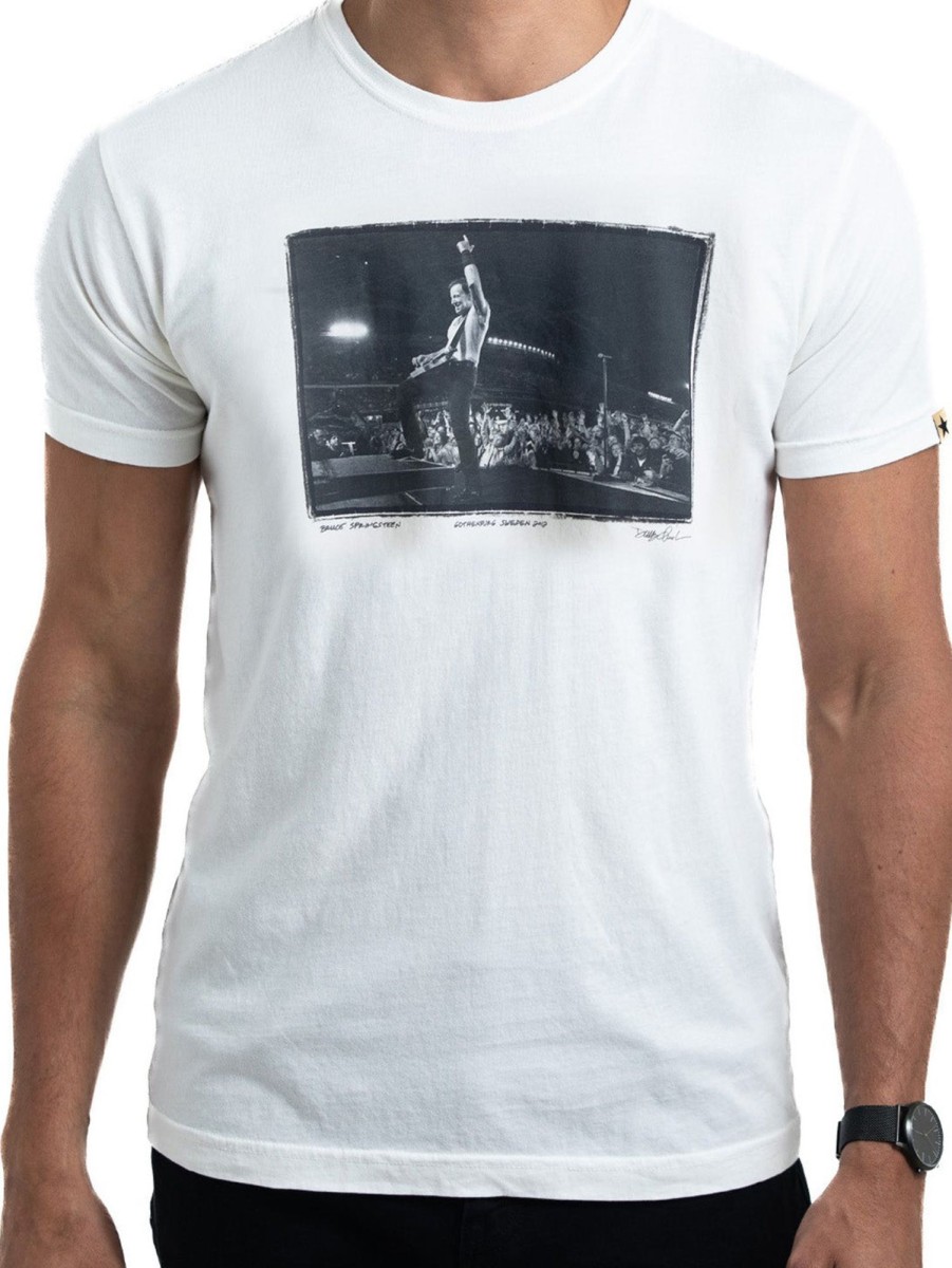 Men CLINCH by GOLDEN GOODS T-Shirts | Bruce Crowd Tee - Vintage White Vintage Wht