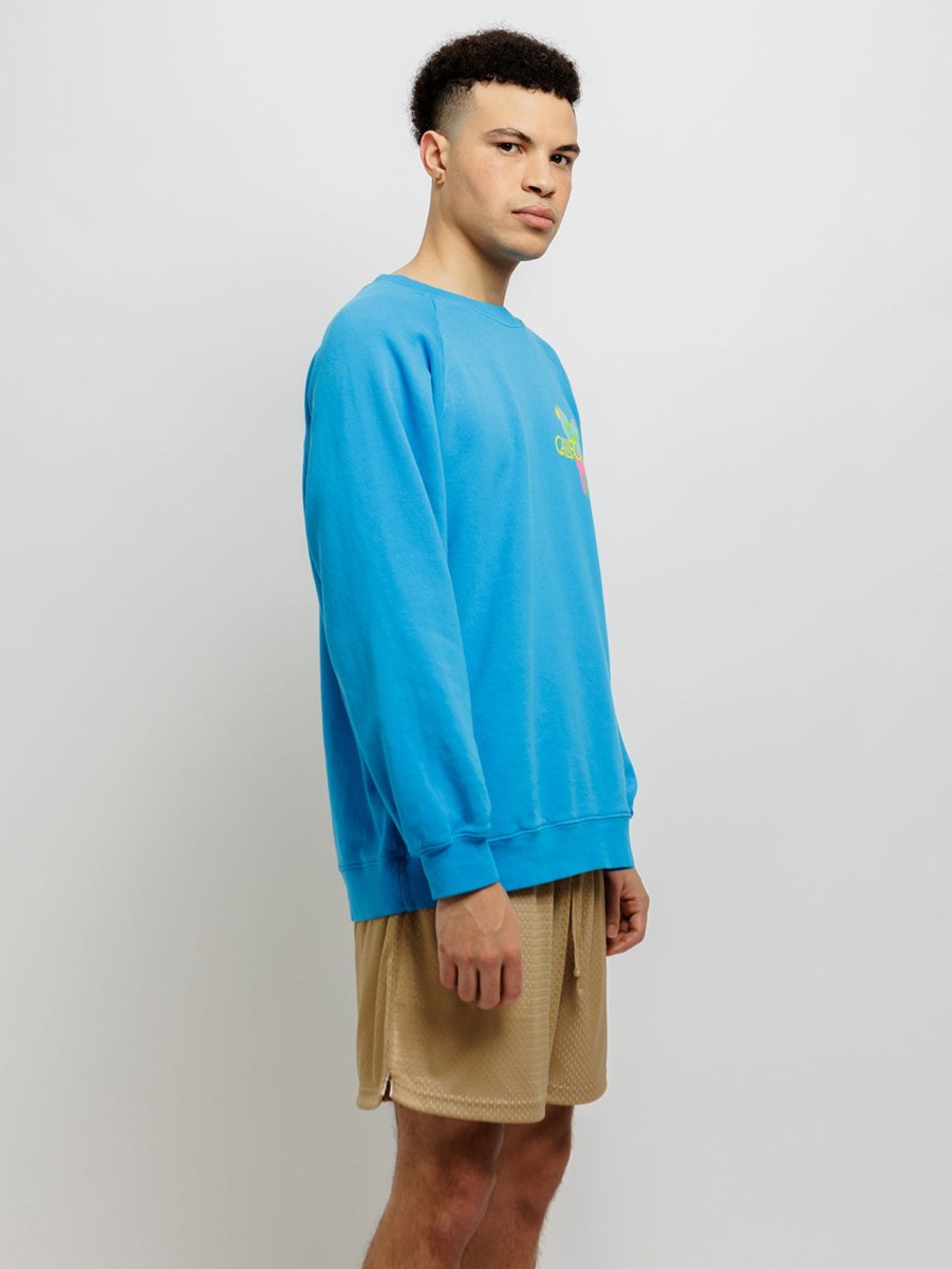 Men PASADENA LEISURE CLUB Sweaters & Sweatshirts | Parrots Crew Neck Sweatshirt Electric Blue