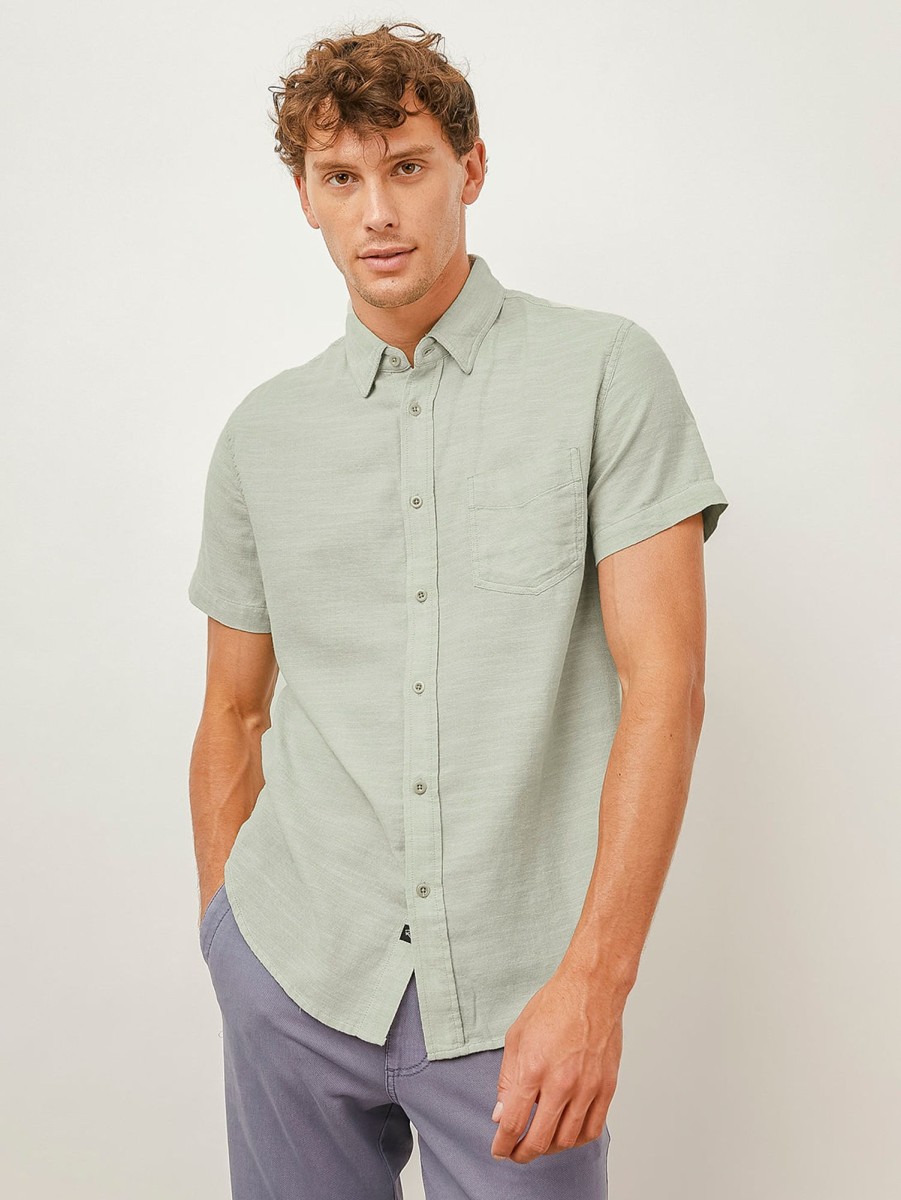 Men Rails Shirts & Polos | Fairfax Short Sleeve Shirt Sage