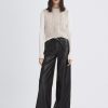 Women RAG + BONE Pants | Sofie High Rise Wide Pant - Faux Leather Black