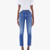 Women Mother Jeans | Mid Rise Dazzler Ankle Jean - Wish On A Star Wor