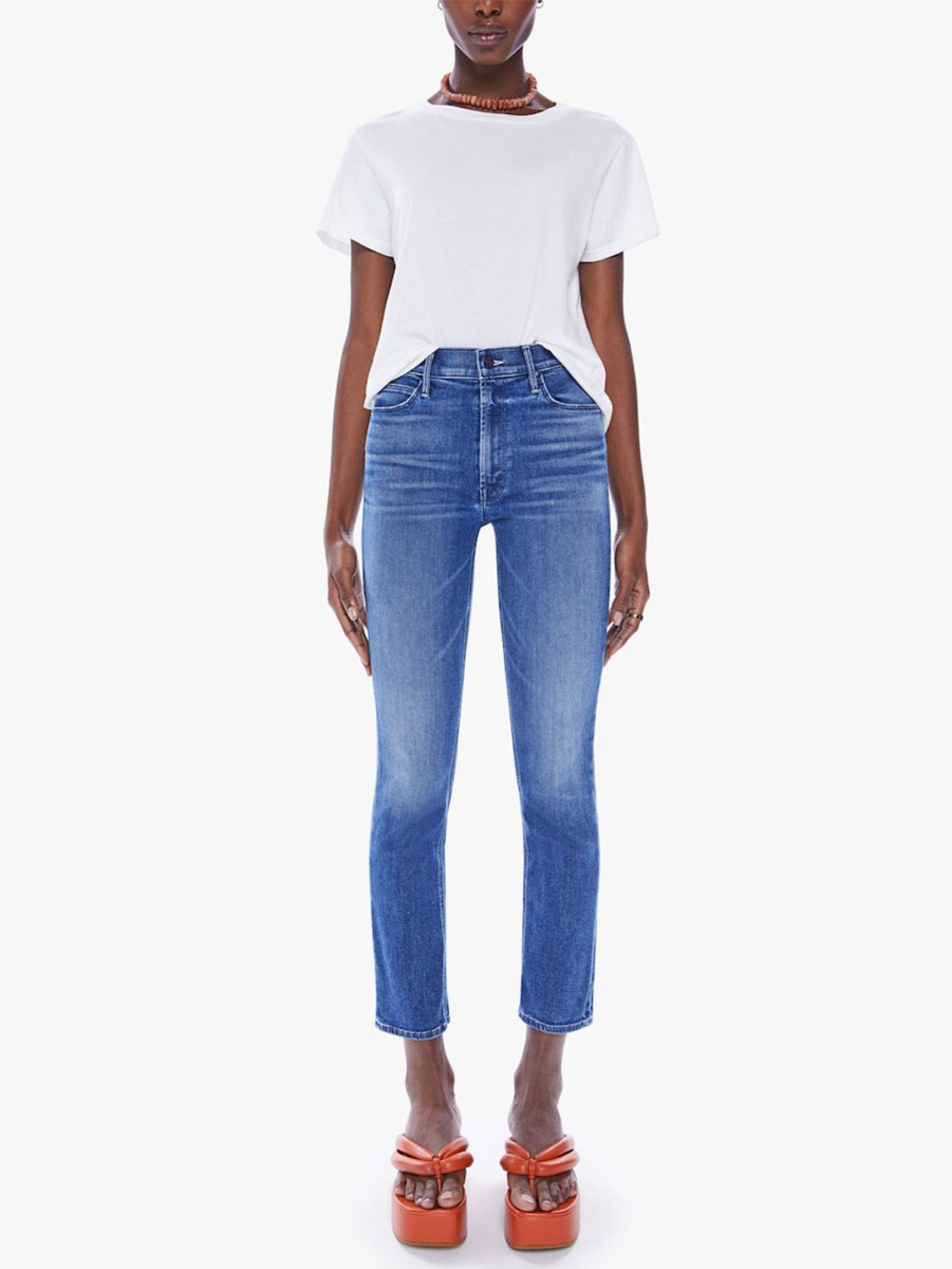 Women Mother Jeans | Mid Rise Dazzler Ankle Jean - Wish On A Star Wor