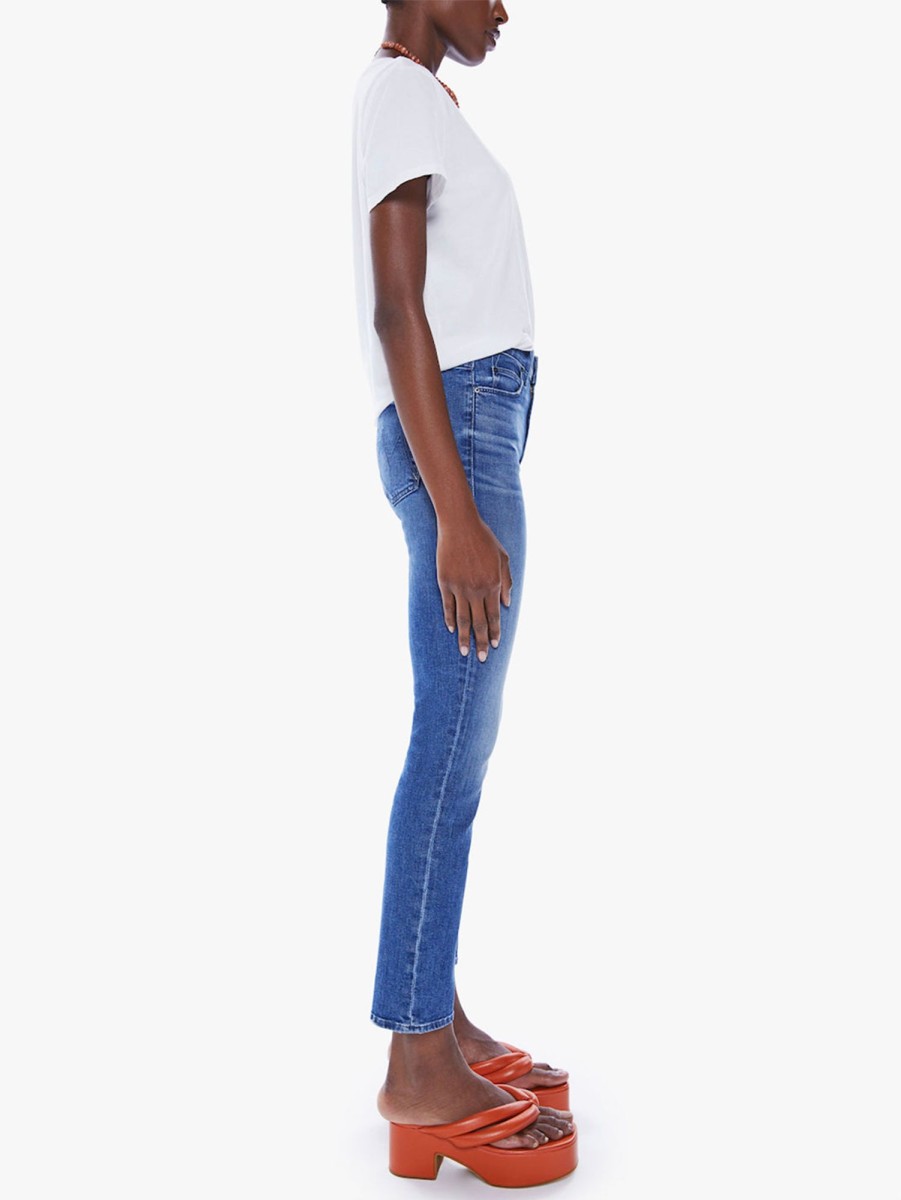 Women Mother Jeans | Mid Rise Dazzler Ankle Jean - Wish On A Star Wor