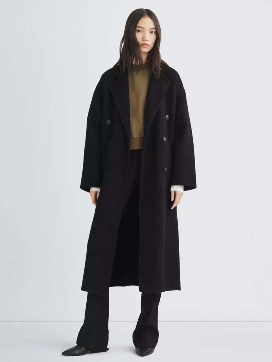 Women RAG + BONE Jackets & Blazers | Thea Splittable Coat Black