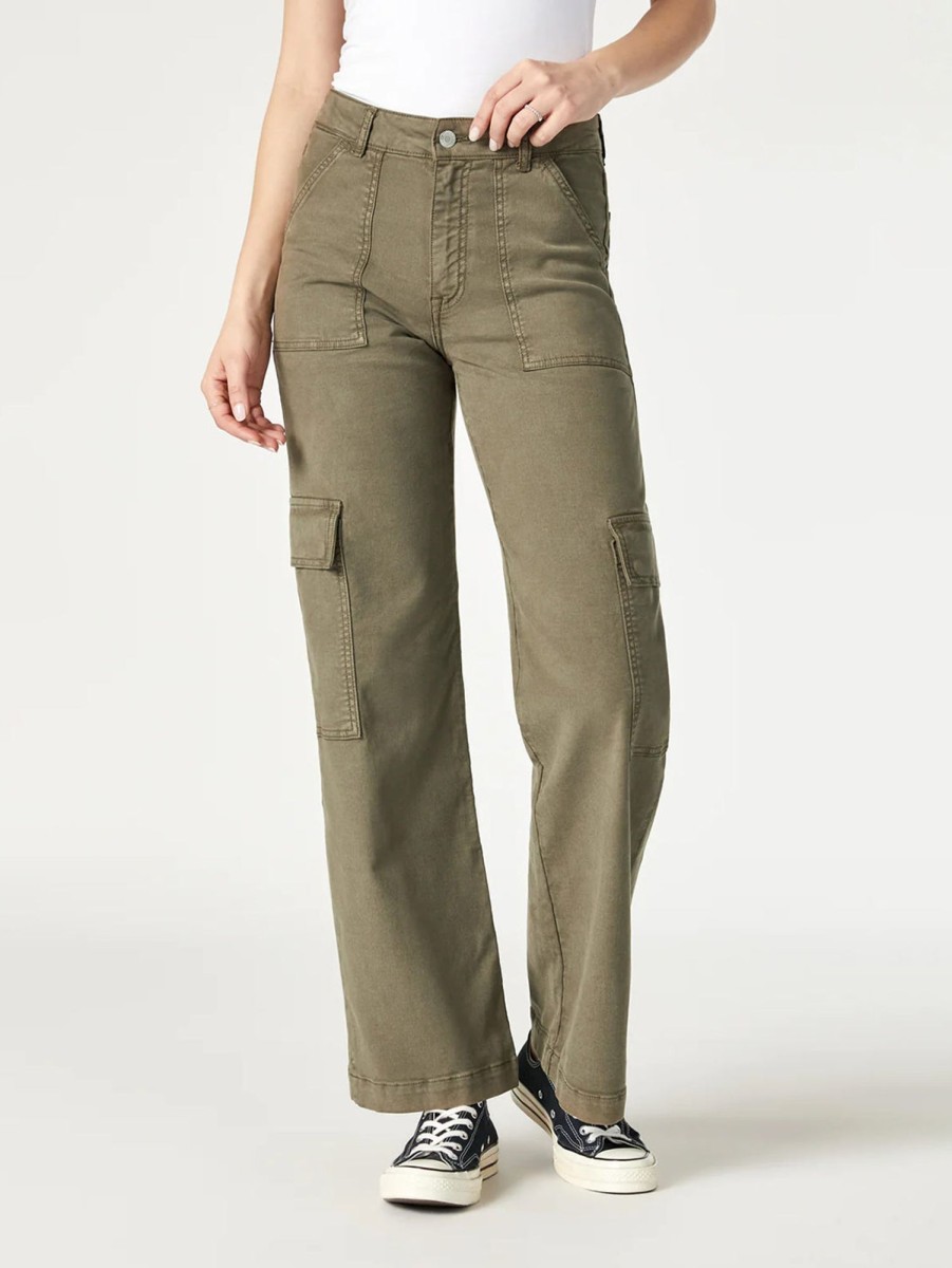 Women Mavi Pants | Alva Cargo Pant Luxe Twill Capers