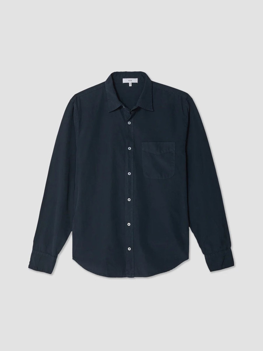 Men SAVE KHAKI Shirts & Polos | Poplin Standard Shirt Navy