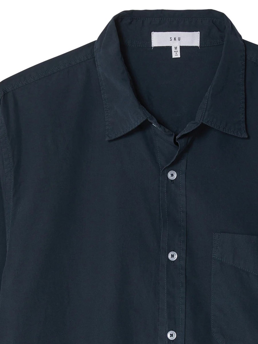 Men SAVE KHAKI Shirts & Polos | Poplin Standard Shirt Navy