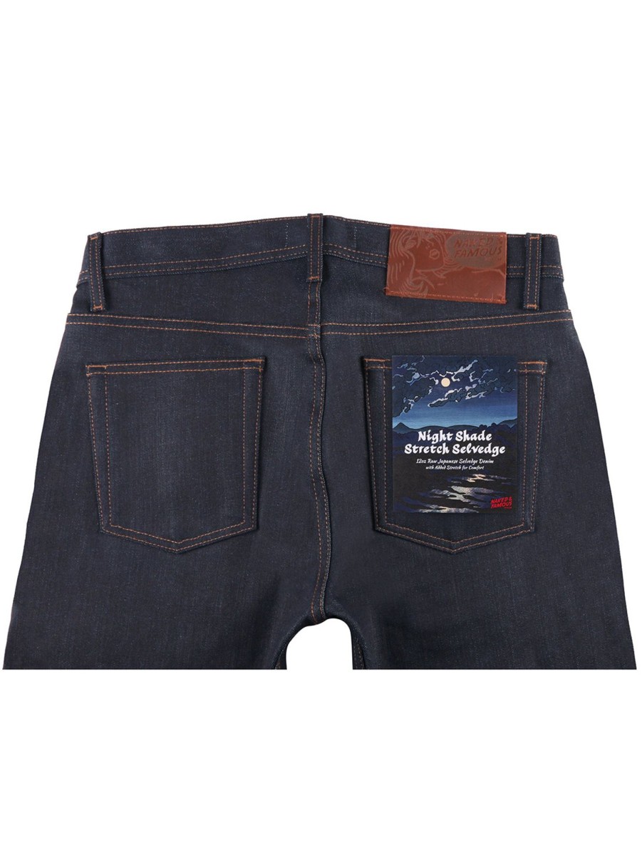 Men Naked u0026 Famous Jeans | Weird Guy Stretch Selvedge Jean - Night Shade Nightshade