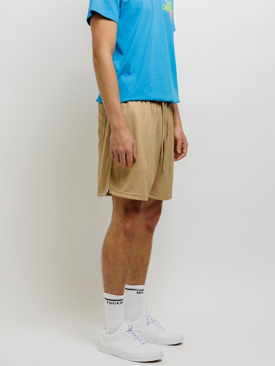 Men PASADENA LEISURE CLUB Shorts | Sport Mesh Short Tan / White