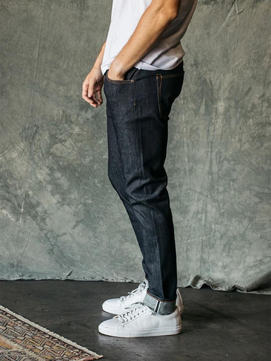 Men HIROSHI KATO Jeans | The Scissors Slim Tapered Jean Indigo Raw