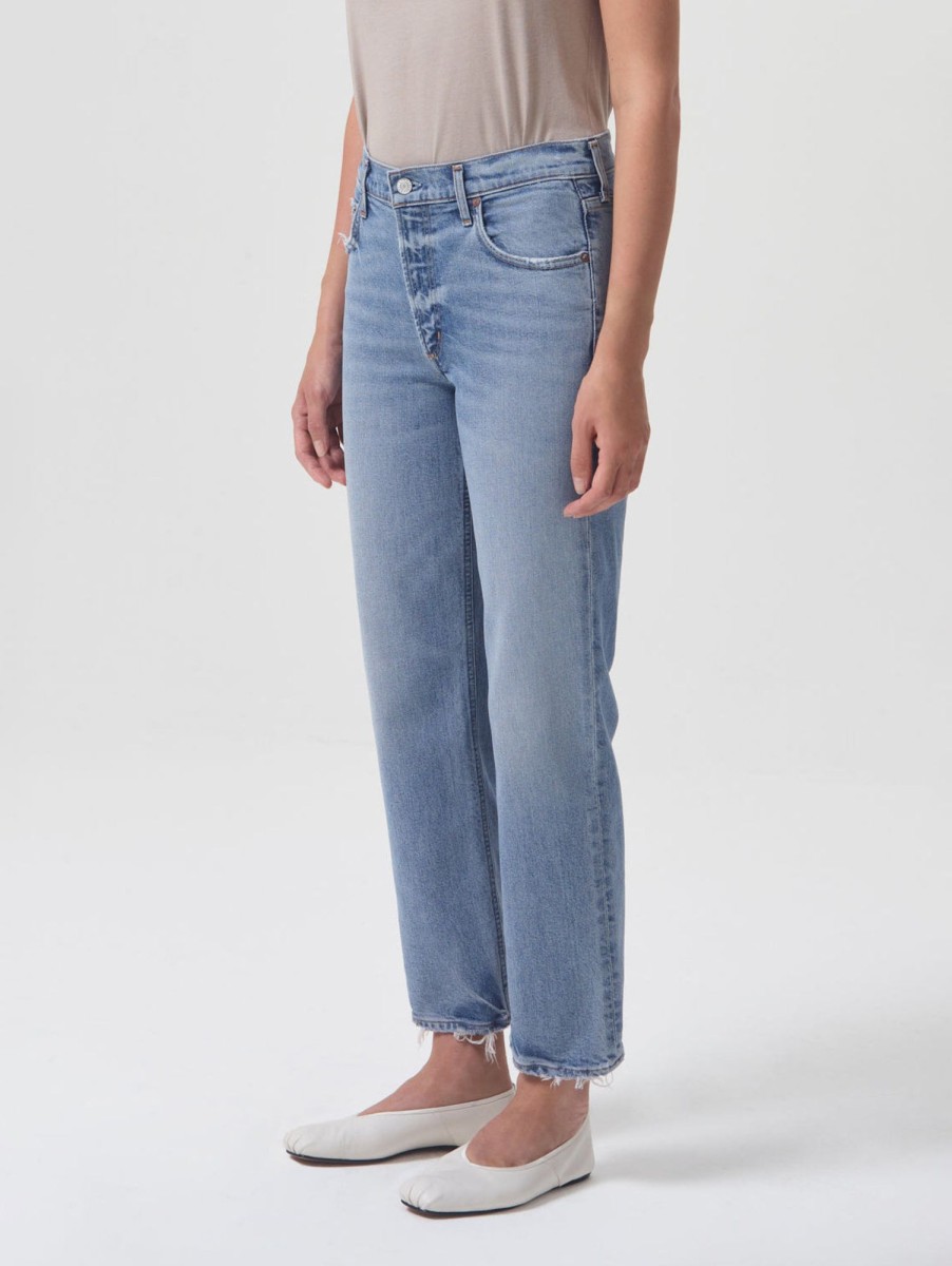 Women AGOLDE Jeans | Kye Mid Rise Sraight Crop Jean Forseen