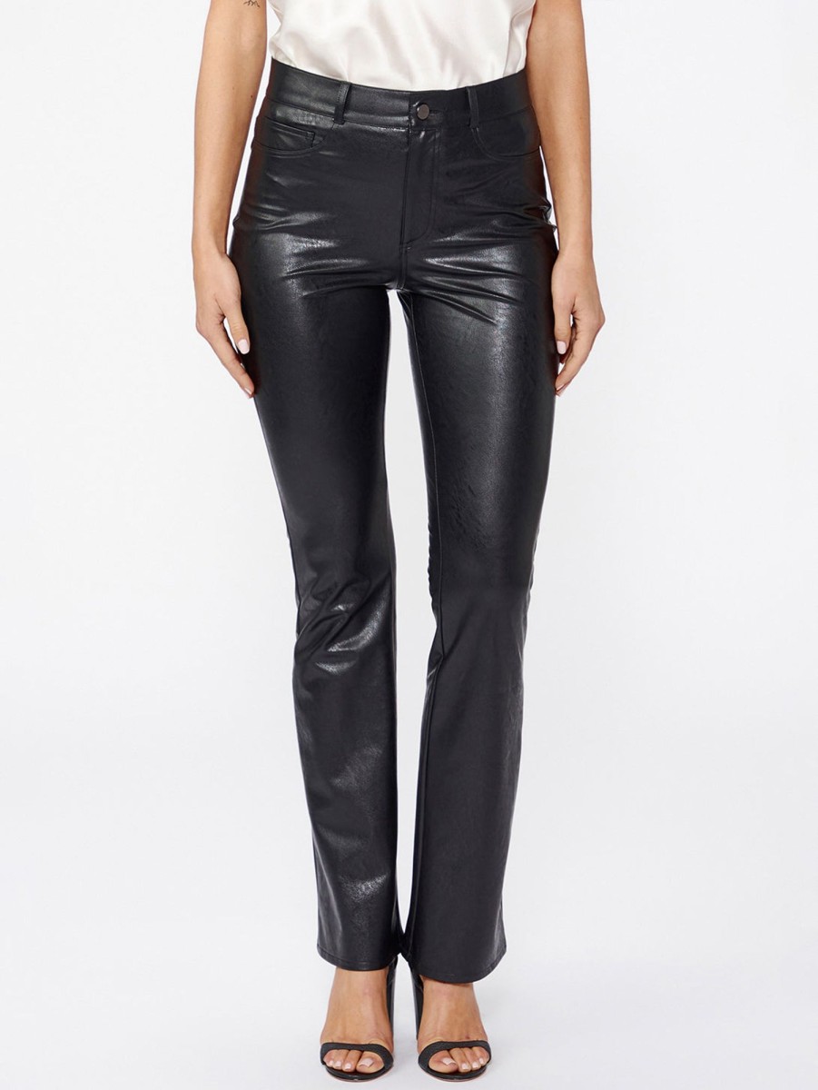 Women Paige Jeans | Manhattan Bootcut Jean - Black Blk