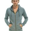 Men AVIATOR NATION Sweaters & Sweatshirts | Bolt Zip Hoodie Heather Grey