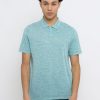 Men AUTUMN CASHMERE Shirts & Polos | Short Sleeve Polo - Aqua Silver Sky Aqua/Silver Sky