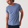 Men Patrick Assaraf T-Shirts | Short Sleeve Iconic Crew Tee Seaport