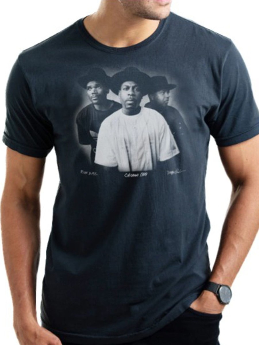 Men CLINCH by GOLDEN GOODS T-Shirts | Run Dmc Tee - Faded Black F Blk